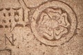 Rose Symbol on a Stone Plate